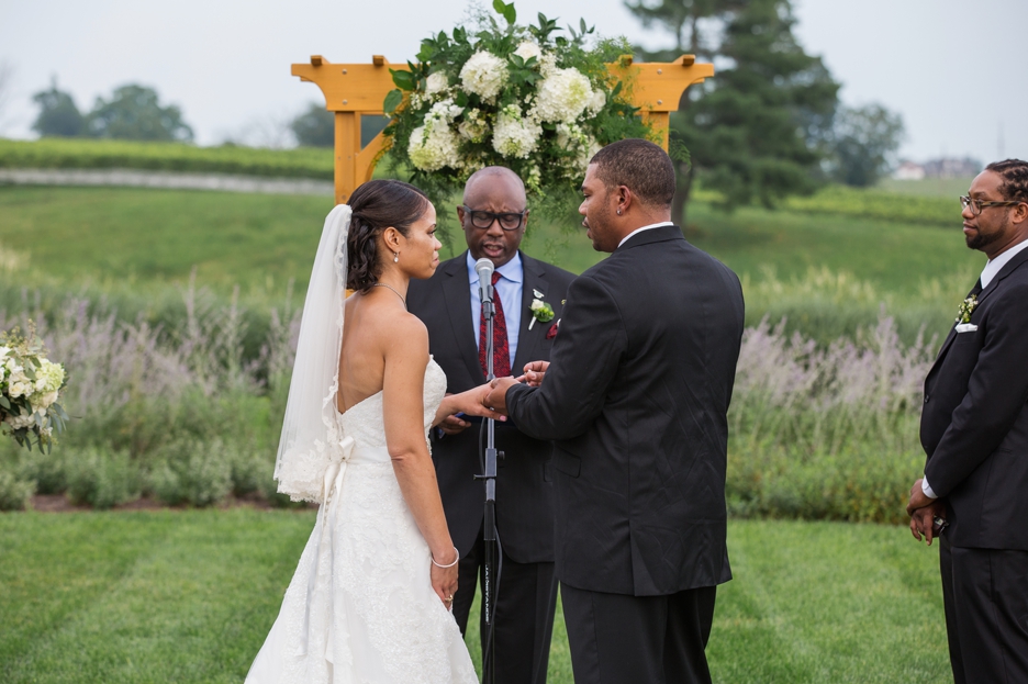 early mountain vineyard wedding